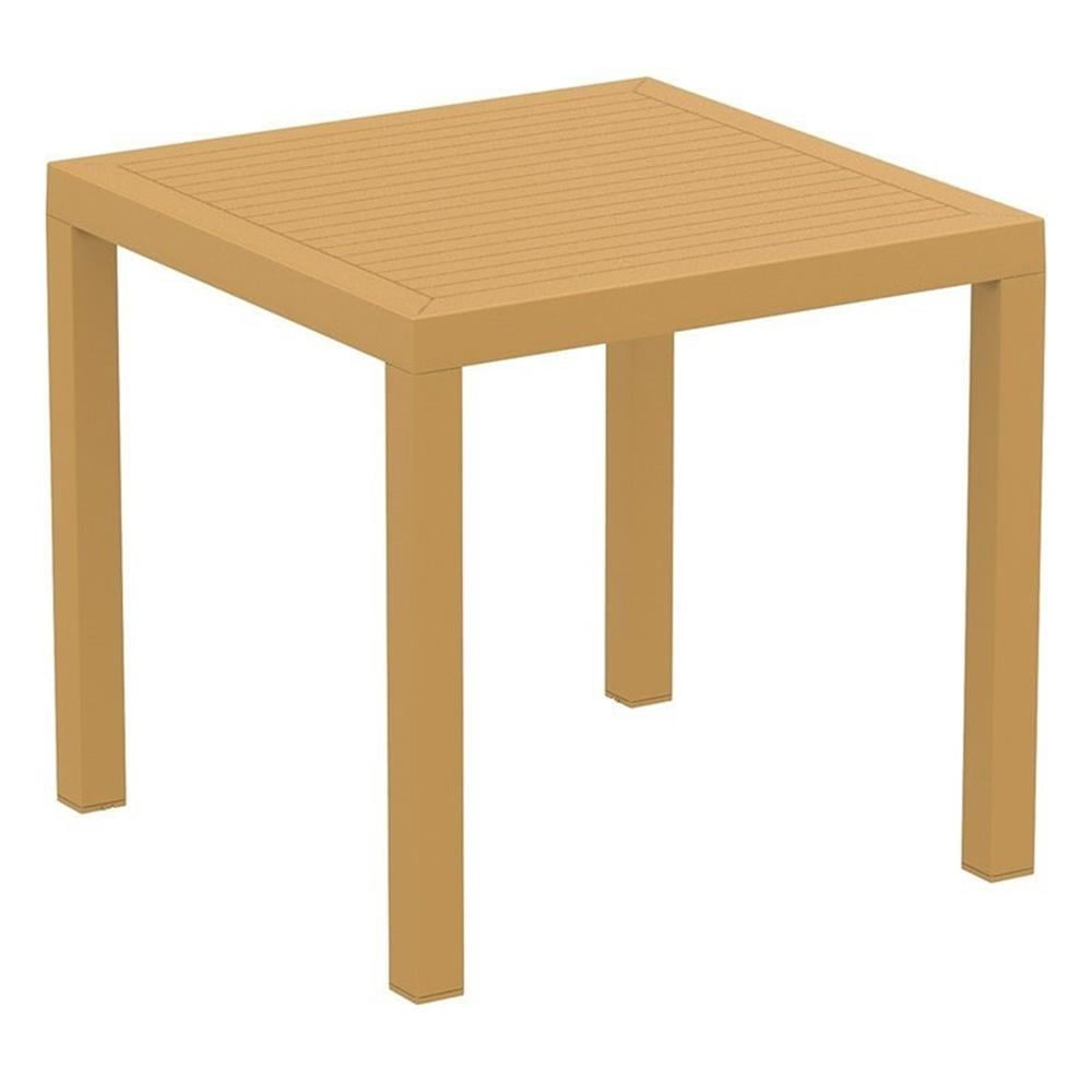 Ares 31" Teak Resin Square Outdoor Dining Table
