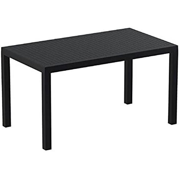 Ares Resin Rectangle Dining Table Black