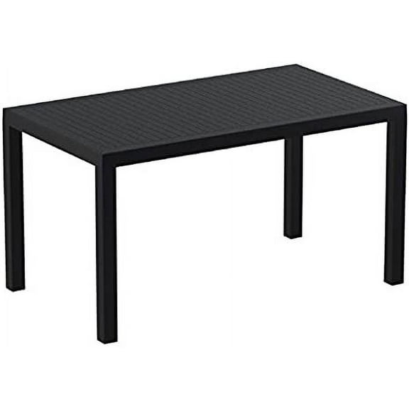 Compamia Ares 55" Resin Patio Dining Table in Black