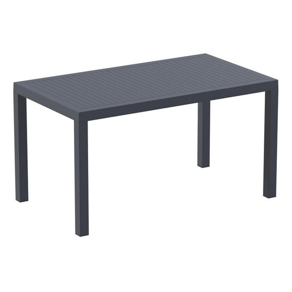 Compamia Ares 55" Resin Patio Dining Table in Dark Gray