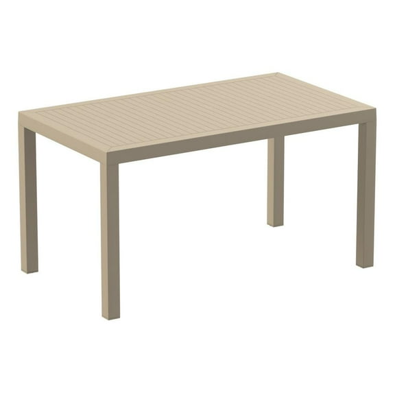 Compamia Ares 55" Resin Patio Dining Table in Taupe