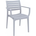 thumbnail image 1 of Compamia Artemis Outdoor Patio Dining Arm Chair in Silver Gray, 1 of 7