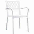 thumbnail image 1 of Compamia Bella Resin Dining Arm Chair White Set of 4, 1 of 3