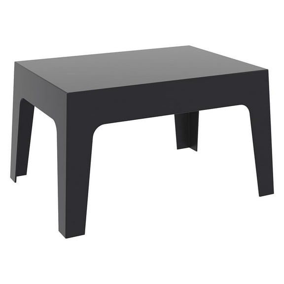 Compamia Box Resin Patio Coffee Table in Black