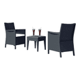 thumbnail image 1 of Luxury Commercial Living 3-Piece Gray Patio Conversation Set with Sunbrella White Cushion 35.5", 1 of 6