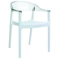 thumbnail image 1 of Compamia Carmen Patio Dining Chair with White Seat in Clear, 1 of 9
