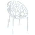 thumbnail image 1 of Compamia Crystal Polycarbonate Patio Dining Chair in Glossy White, 1 of 9