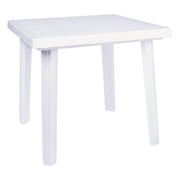 Compamia Cuadra 31 Square Resin Patio Dining Table in White