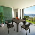 thumbnail image 1 of Compamia Daytona 5 Piece Extendable Patio Dining Set in Brown, 1 of 3