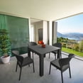 thumbnail image 1 of Compamia Daytona 5 Piece Extendable Patio Dining Set in Dark Gray, 1 of 5