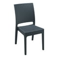 thumbnail image 1 of Luxury Commercial Living 34" Gray Patio Wickerlook Stackable Dining Chair, 1 of 9