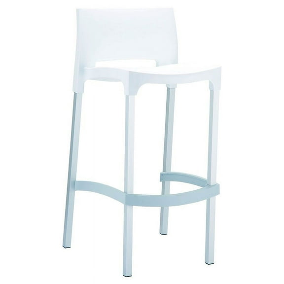 Compamia Gio 29.5" Outdoor Bar Stool in White