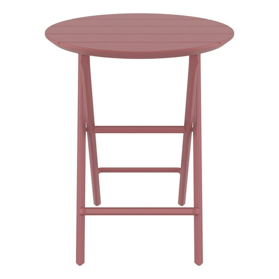 Compamia Helen Round Folding Bistro Table 24 inch Marsala