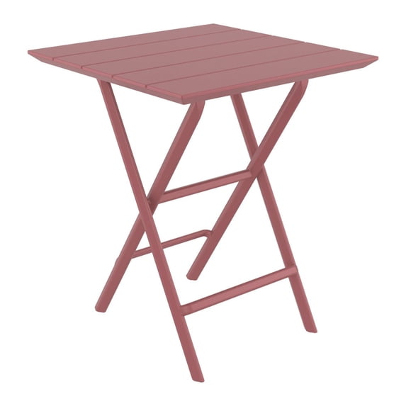 Compamia Helen Square Folding Bistro Table 24 inch Marsala