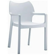 Compamia ISP028-WHI Diva Stackable Armchair - White- set of 2