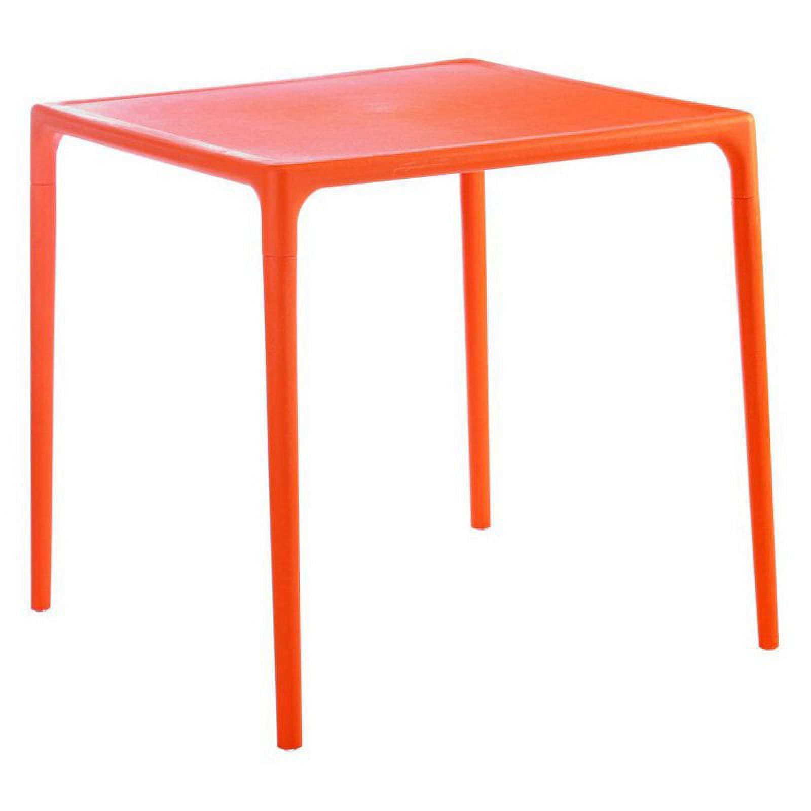 Luxury Commercial Living 28" Orange Stackable Square Outdoor Patio