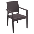 thumbnail image 1 of Compamia Ibiza Resin Wickerlook Patio Dining Arm Chair in Brown, 1 of 15