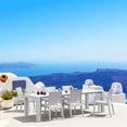 thumbnail image 1 of Compamia Ibiza 7 Piece Extendable Patio Dining Set in White, 1 of 3