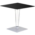 thumbnail image 1 of Compamia Ice 24 inch Square HPL Top Dining Table with Transparent Base in Black, 1 of 1
