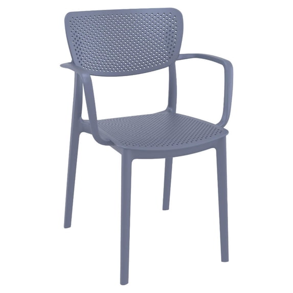 Compamia Loft Dining Arm Chair in Dark Gray