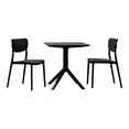 thumbnail image 1 of Luxury Commercial Living 3-Piece Black Patio Bistro Set 33", 1 of 7