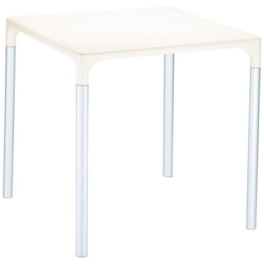 Compamia Mango 28" Aluminum Patio Dining Table in Beige