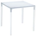 thumbnail image 1 of Luxury Commercial Living 28" Silver Square Outdoor Patio Dining Table, 1 of 2