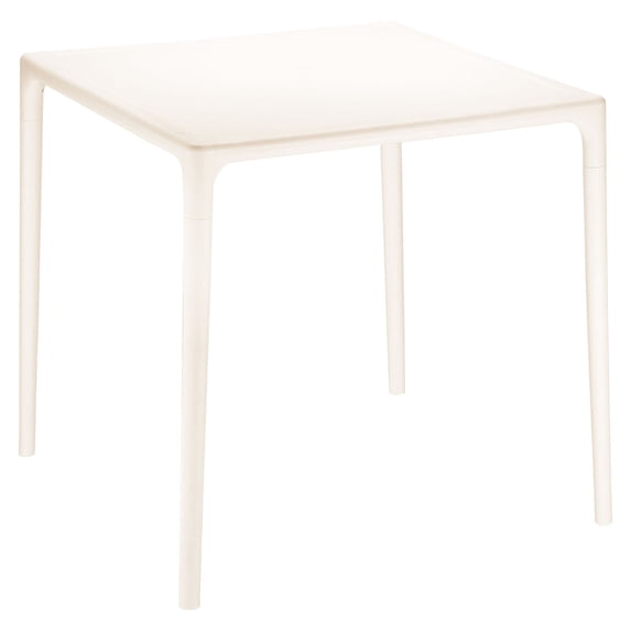 Luxury Commercial Living 28" Beige Stackable Square Outdoor Patio Dining Table