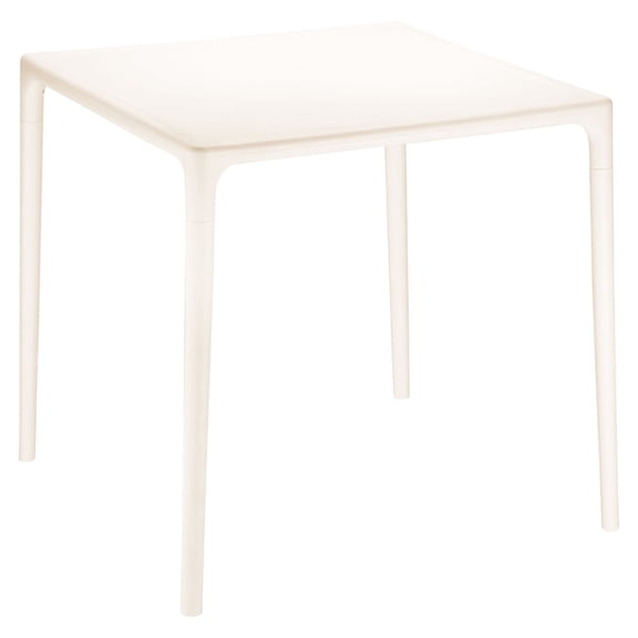 Luxury Commercial Living 28" Beige Stackable Square Outdoor Patio Dining Table