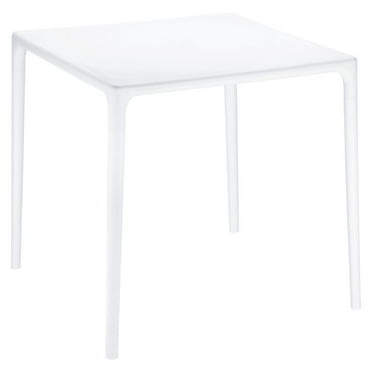 Compamia Mango 28" Square Patio Dining Table in White