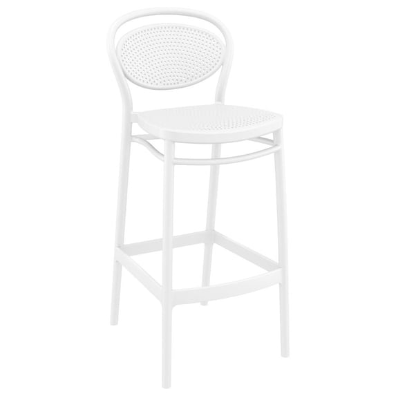 Compamia Marcel Contemporary Resin Indoor/Outdoor Bar Stool White