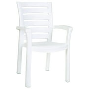 Compamia Marina Resin Patio Dining Arm Chair in White