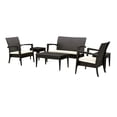 thumbnail image 1 of Compamia Miami 6 Piece Resin Patio Conversation Set in Brown, 1 of 8