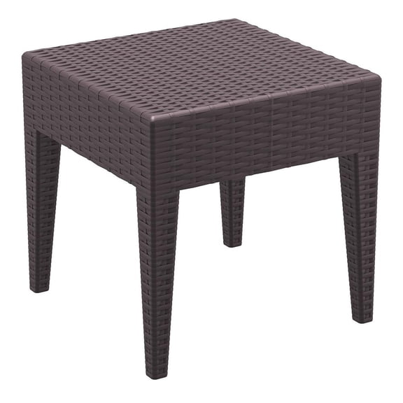 Compamia Miami Square Resin Side Table Brown