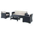 thumbnail image 1 of Compamia Monaco 4 Piece Outdoor Sofa Set in Dark Gray with Cushion, 1 of 8
