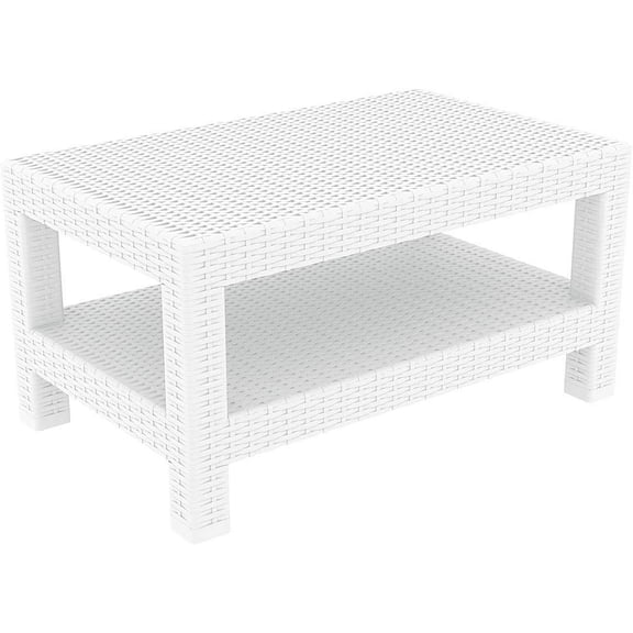 Compamia Monaco Outdoor Coffee Table in White,  Grade