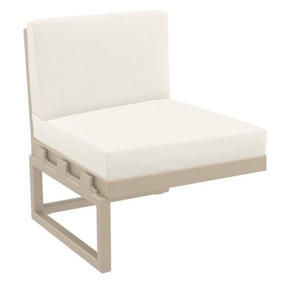 Compamia Mykonos Extension in Taupe finish with Acrylic Fabric Natural Cushion