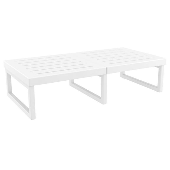 Compamia Mykonos Rectangle Lounge Coffee Table in White Finish