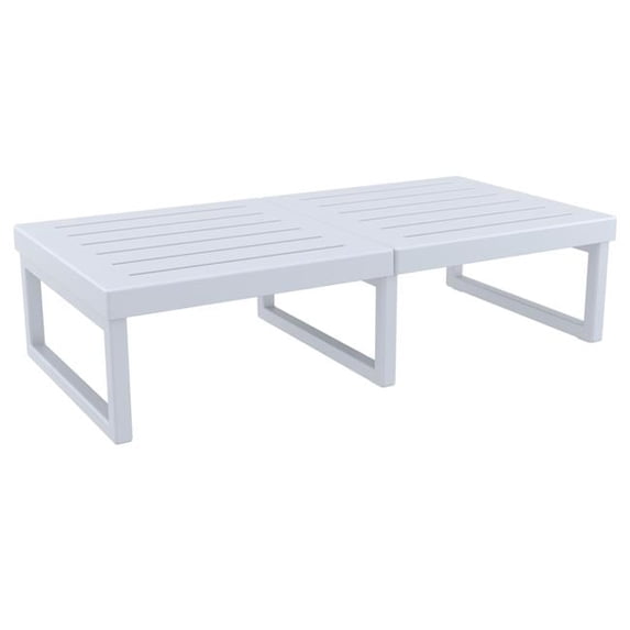 Compamia Mykonos Rectangle Lounge Table Silver