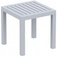 thumbnail image 1 of Compamia Ocean Square Resin Patio Side Table Silver Gray, 1 of 5