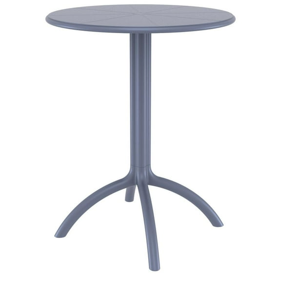 Compamia Octopus Round Patio Bistro Table in Dark Gray