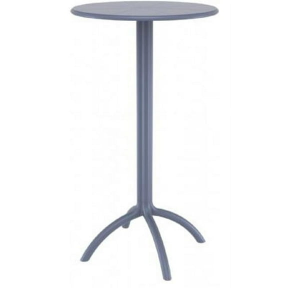 Compamia Octopus Round Patio Pub Table in Dark Gray