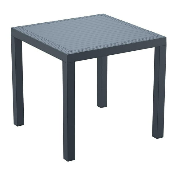 Compamia Orlando 31" Square Patio Dining Table in Dark Gray