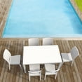 thumbnail image 1 of Compamia Orlando 7 Piece Wickerlook Patio Dining Set in White, 1 of 3