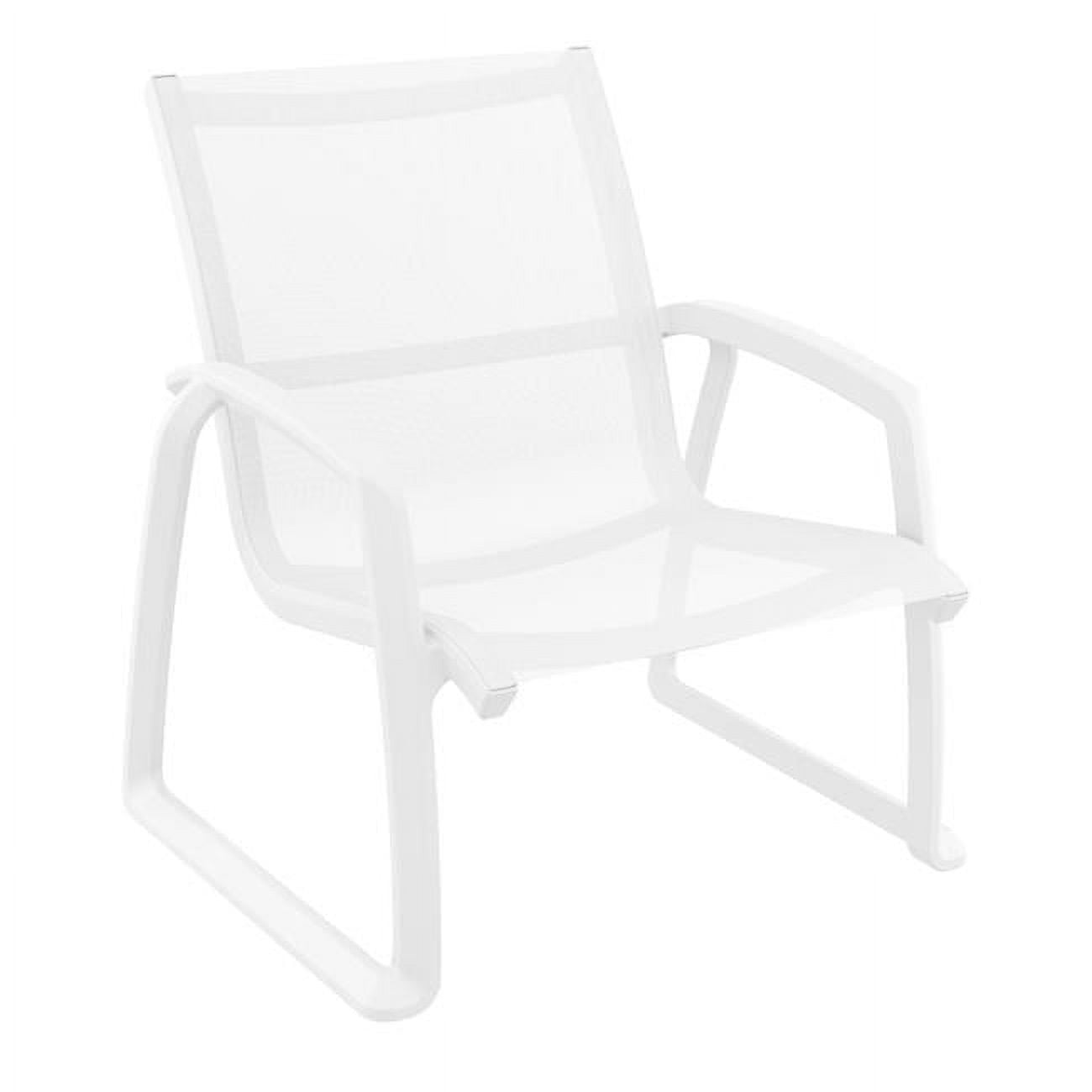 Siesta Pacific White Sling Club Armchair with Marine Grade Resin Frame