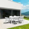 thumbnail image 1 of Compamia Panama 7 Piece Extendable Patio Dining Set in White, 1 of 3