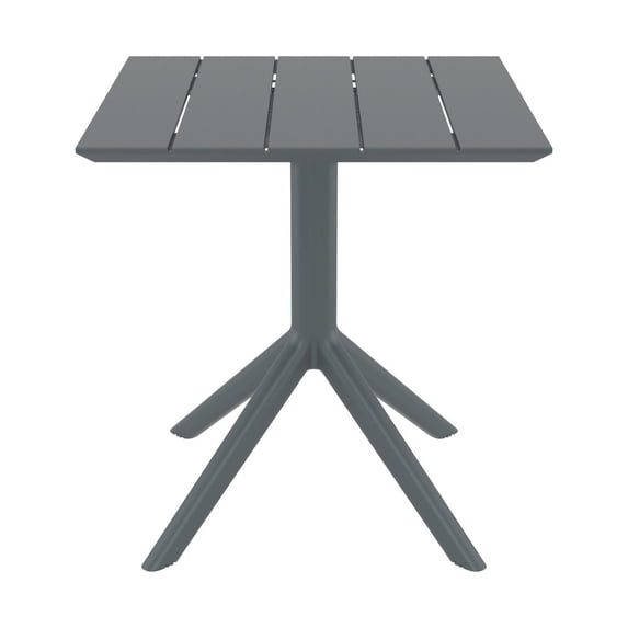 Compamia Paris Square Table 27 inch Dark Gray