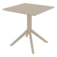 thumbnail image 1 of Compamia Paris Square Table 27 inch Taupe, 1 of 6