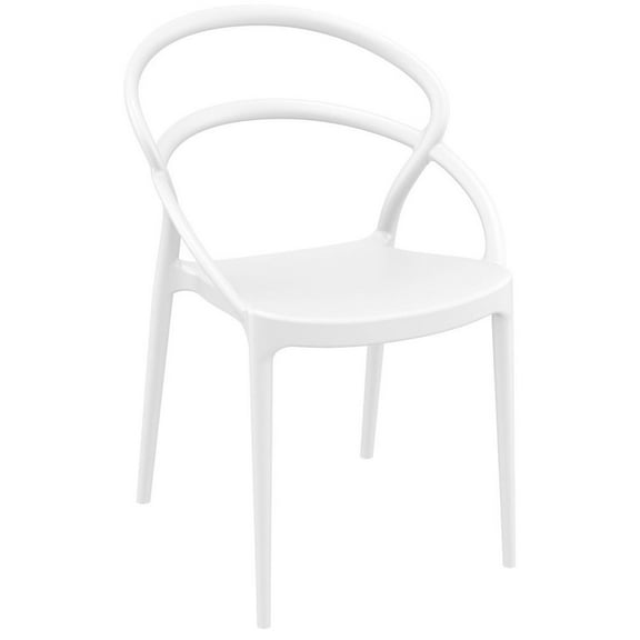Compamia Pia Patio Dining Chair in White