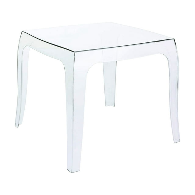 Compamia Queen Polycarbonate Patio Side Table in Transparent Clear